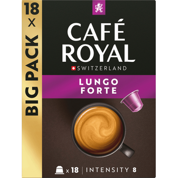Café Royal XL Box Lungo Forte 18 Capsules - JUMBO