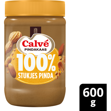 Calvé Pindakaas 100% Stukjes Pinda - JUMBO