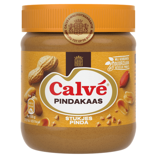 Calvé Pindakaas stukjes pinda - Dirk