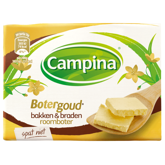 Campina Botergoud roomboter voor bakken & braden - Dirk