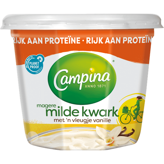 Campina Magere kwark met vanille - Dirk