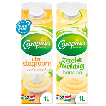 Campina Slagroomvla & Campina Vla Banaan - JUMBO