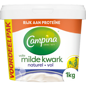 Campina Volle Milde Kwark Naturel Voordeelpak - JUMBO