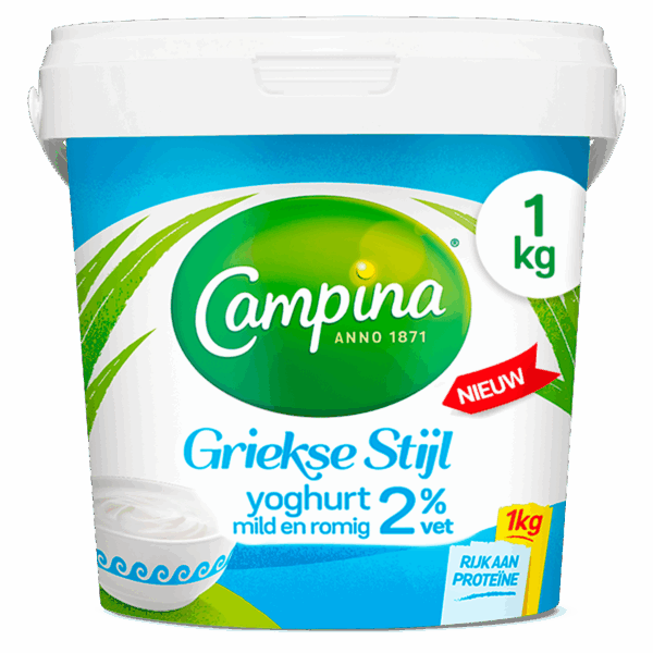 Campina Yoghurt Griekse stijl naturel 2% vet - PLUS