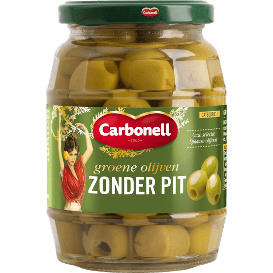 Carbonell Groene olijven zonder pit - Dirk