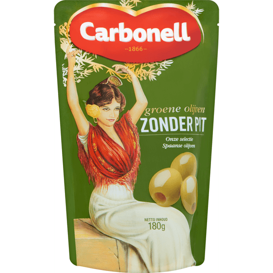 Carbonell Groene olijven zonder pit - Dirk
