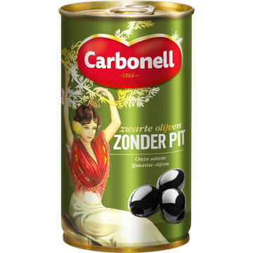 Carbonell Zwarte Olijven Zonder Pit - JUMBO