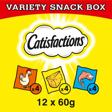Catisfactions Megabox Kattensnacks 12 zakjes à 60 g - JUMBO