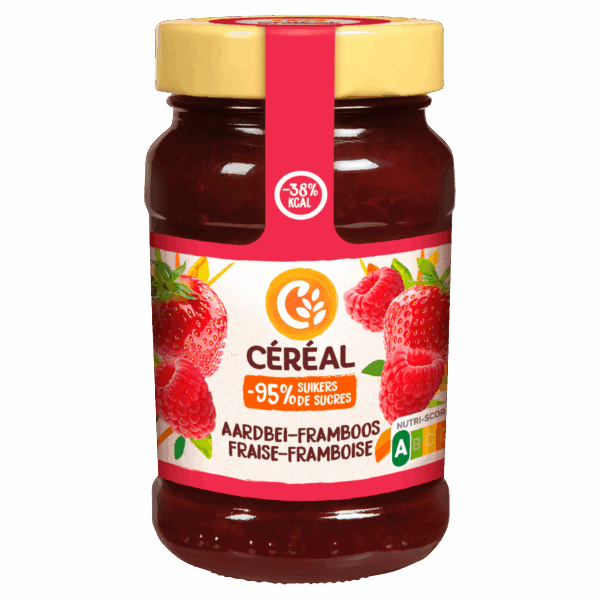Cereal Fruitbeleg Aardbei Framboos - PLUS