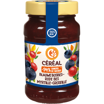 Céréal Minder Suikers Confituur Blauwe Bosbes-Rode Bes - JUMBO