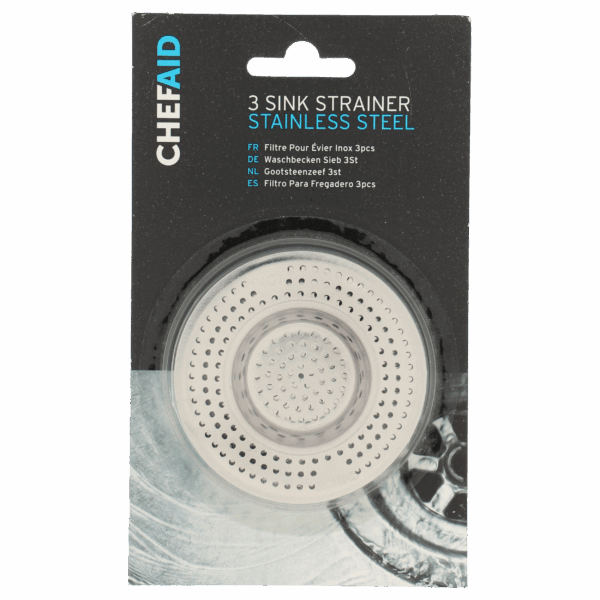 Chef Aid Gootsteenzeefje RVS - PLUS