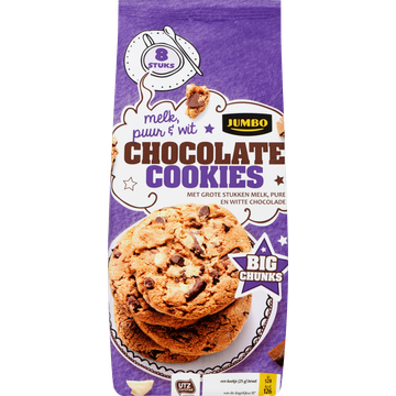Chocolate Cookies 8 Stuks - JUMBO