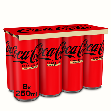 Coca-Cola Zero Sugar Zero Caffeine 8 x 250 ml - JUMBO
