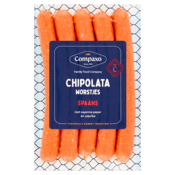 Compaxo Chipolataworstjes Spaans 250gr - PLUS