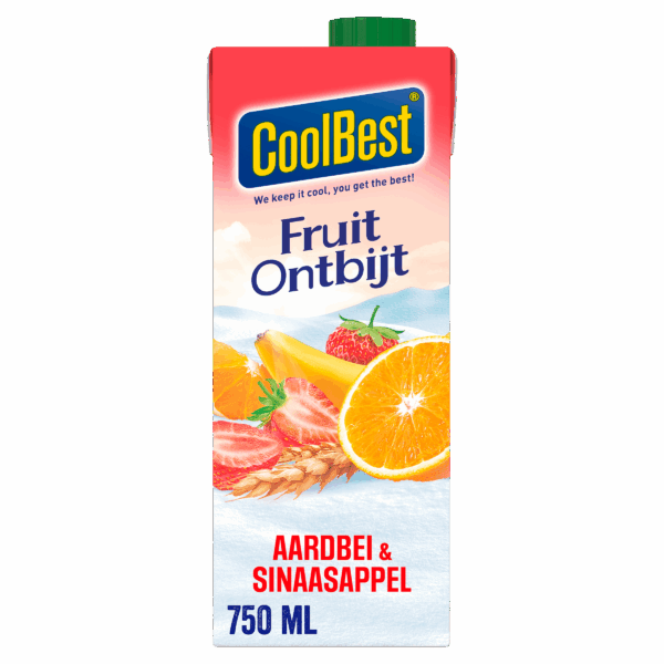Coolbest Fruitontbijt sinaasappel/aardbei - PLUS