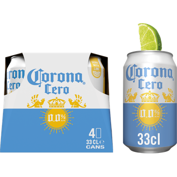 Corona - Cero 0.0% Alcoholvrij - 4 x 330ML - JUMBO