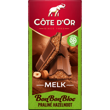 Côte d'Or BonBonBloc Chocoladereep Melk Praliné Hazelnoot - JUMBO