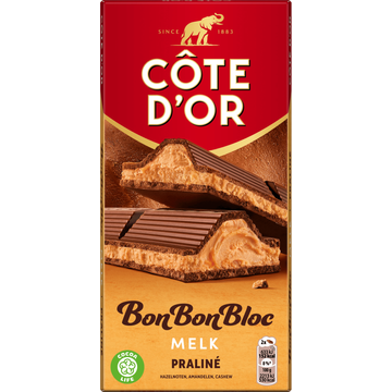 Côte d'Or BonBonBloc Chocoladereep Praliné Melkchocolade - JUMBO
