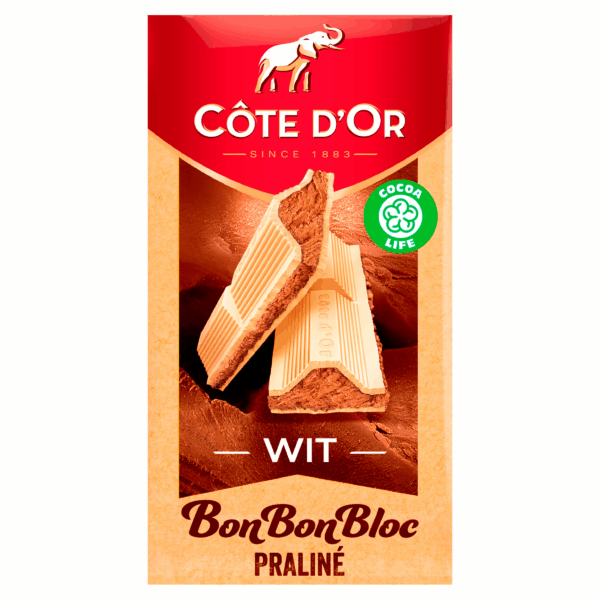 Côte d'Or BonBonBloc chocoladereep praliné wit - PLUS