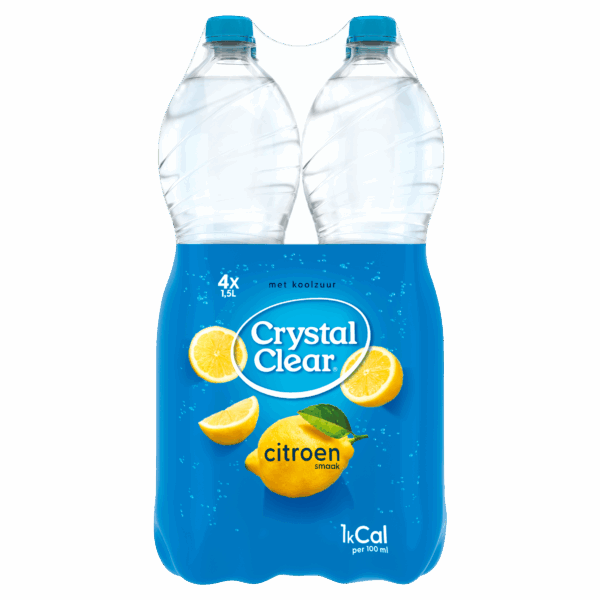 Crystal Clear Sparkling Lemon 4-pack - PLUS