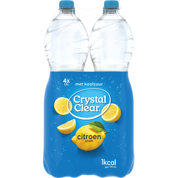 Crystal Clear Sparkling Lemon Multipack Fles 4 x 1