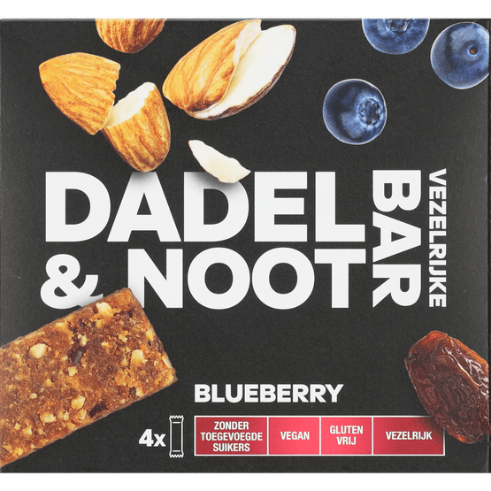 Dadel & Noot Blueberry muffin 4 stuks - Dirk