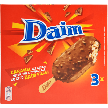 Daim Caramel Ice Cream with Milk Chocolate Coated Daim Pieces - JUMBO