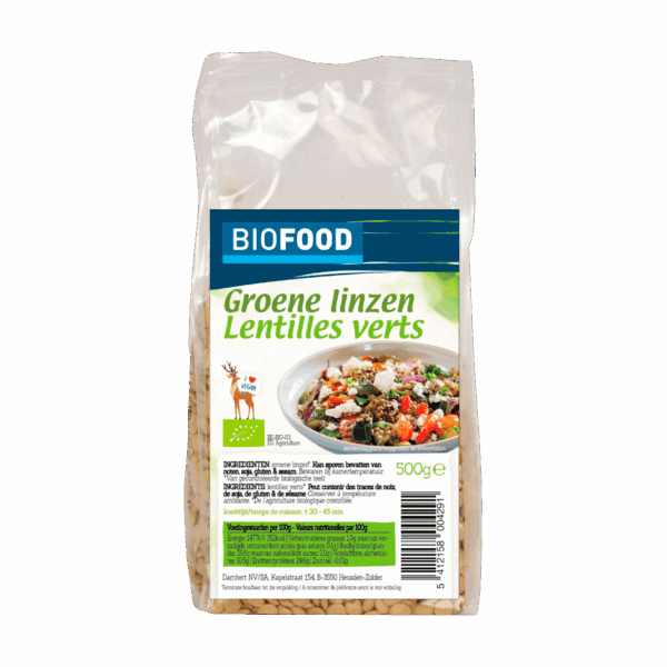 Damhert Biofood Groene linzen bio - PLUS