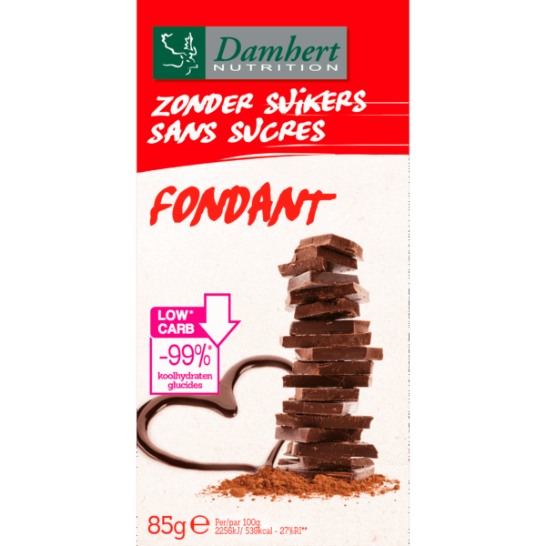 Damhert Chocoladereep Fondant zonder Suikers - PLUS
