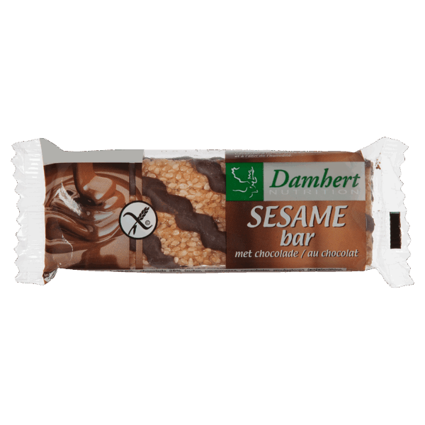 Damhert Glutenvrij reep sesam chocolade - PLUS