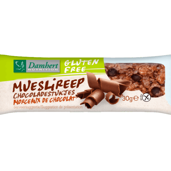 Damhert Glutenvrije reep muesli chocolade - PLUS