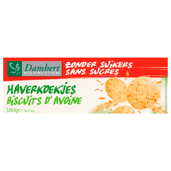 Damhert Haverkoekjes zonder suikers - PLUS
