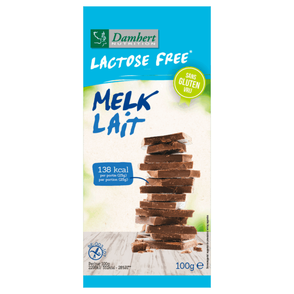 Damhert Lactosevrij chocoladereep melk - PLUS