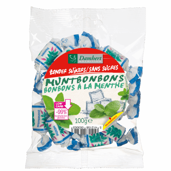 Damhert No sugar added muntbonbons - PLUS
