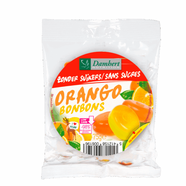 Damhert Orango bonbons zonder suikers - PLUS