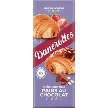 Danerolles Fresh Dough Pains au Chocolat Classic 6 Stuks - JUMBO