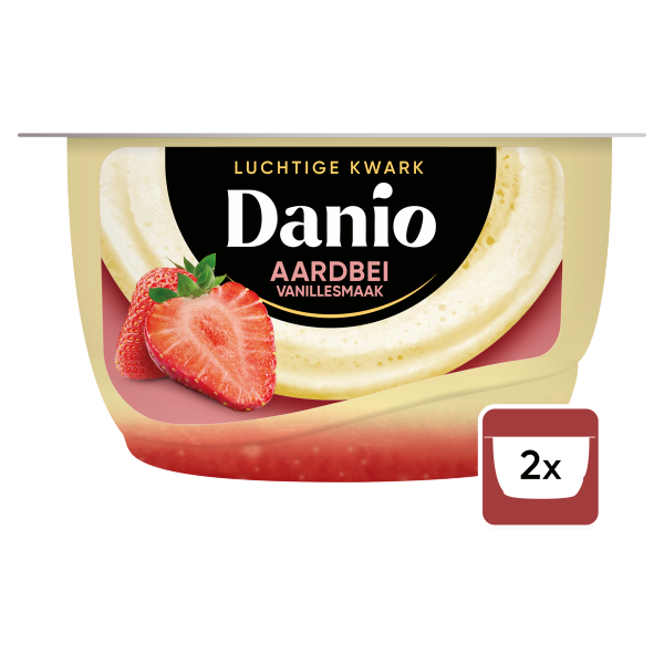 Danio Luchtige Kwark Aardbei Vanille - PLUS