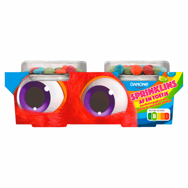 Danone Af & Toetje Sprinklins Yoghurt Aardbei - PLUS