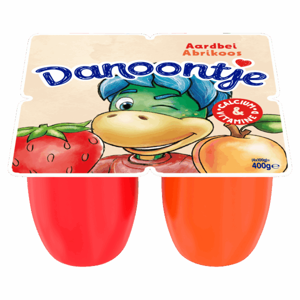 Danoontje Fruitkwark Aardbei Abrikoos - PLUS