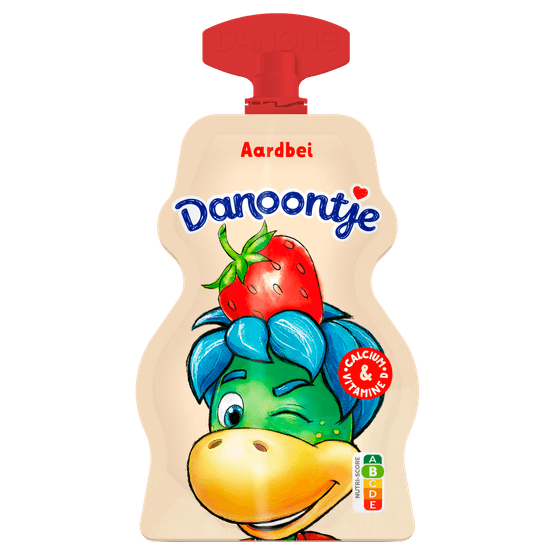 Danoontje Tussendoortje Knijpyoghurt Aardbei - Dirk