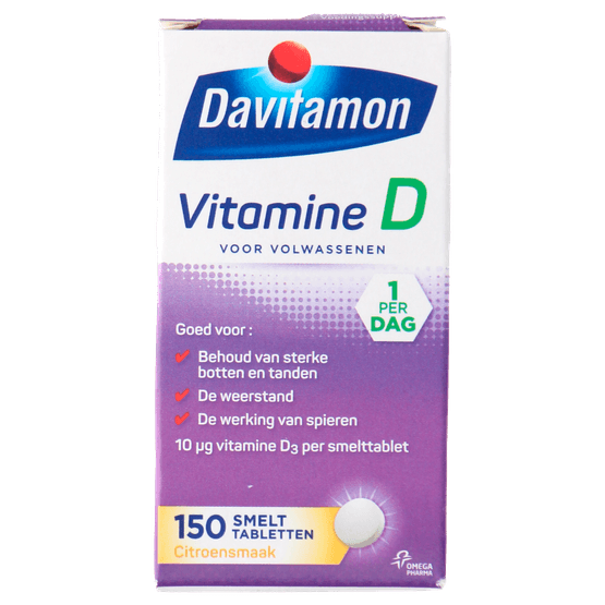Davitamon Vitamine D smelttabletten volwassenen citroen - Dirk