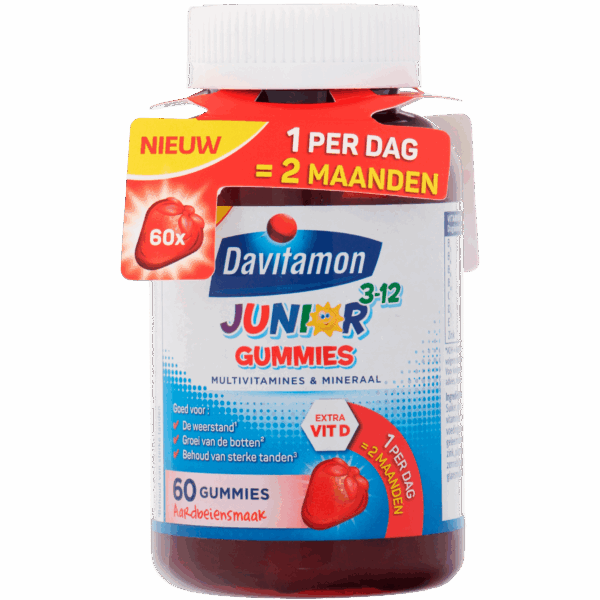 Davitamon Vitamine Junior gummies 3-12 jaar - PLUS