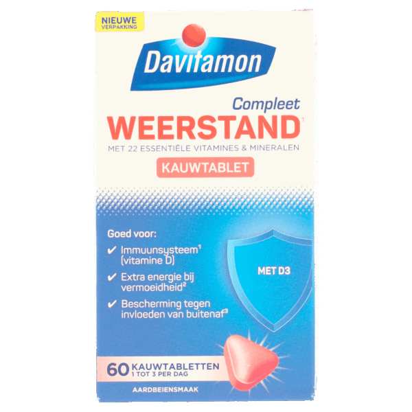 Davitamon Vitamine Kauwtablet Aardbei - PLUS