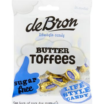 De Bron Butter Toffees Sugarfree - JUMBO