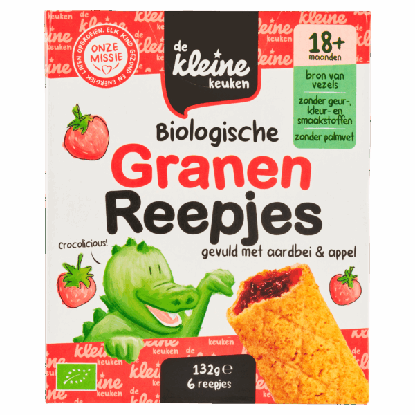 De Kleine Keuken Bio 18+ aardbei - PLUS