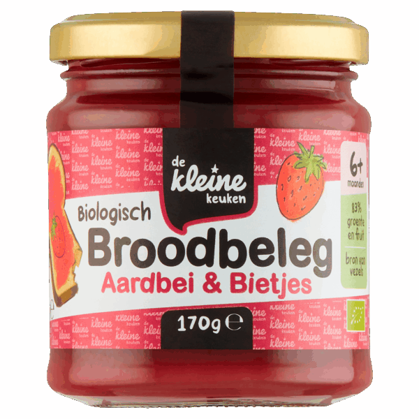 De Kleine Keuken Bio broodbeleg aardbei bietjes 6+ - PLUS