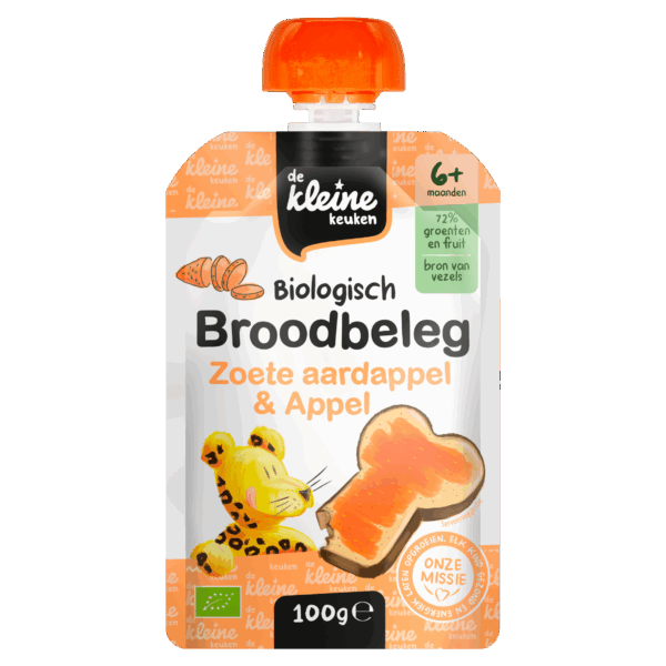 De Kleine Keuken Bio broodbeleg zoete aardappel 6+ - PLUS