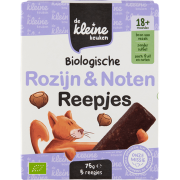 De Kleine Keuken Biologische Rozijn & Noten Reepjes 18+ Maanden - JUMBO