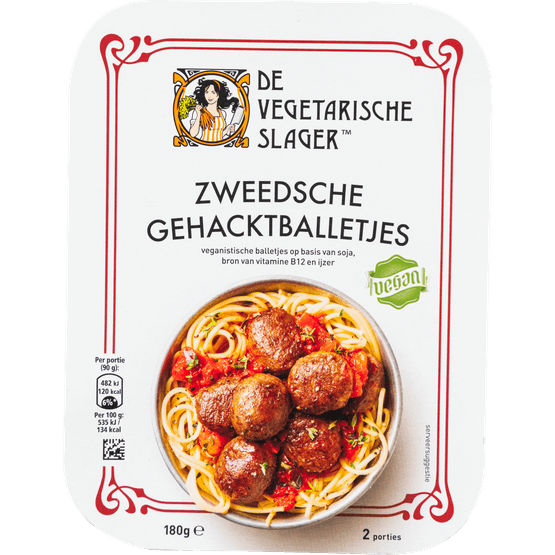 De Vegetarische Slager Zweedsche gehacktballetjes - Dirk
