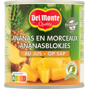 Del Monte Ananasblokjes op Sap - JUMBO